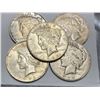 Image 1 : Lot of 5 Peace Silver Dollars