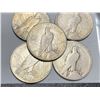 Image 2 : Lot of 5 Peace Silver Dollars