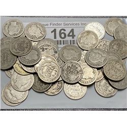 Lot of 50 Barber Dimes - Mixed Dates