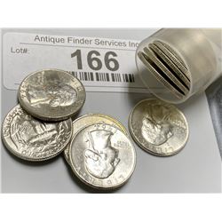 Roll of 40 BU Washington Quarter Dollars 90%