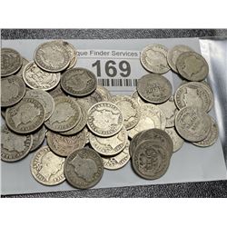 50 pcs. Barber Dimes - Mixed Dates