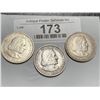Image 2 : Lot of (3) Columbian Expo Half Dollars