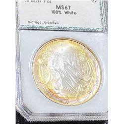 1999 MS 67 Rainbow US Silver Eagle