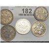 Image 2 : Lot of 5 Columbian Exposition Half Dollars