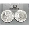 Image 1 : (2) 1 oz Silver Rounds - Cool Artwork Design