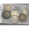 Image 1 : (6) Columbian Exposition Half Dollars