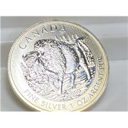 2013 Canadian BISON 1 oz Silver Maple Leaf