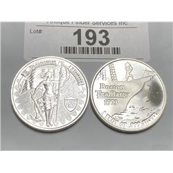 (2) 1 oz. Private Mint Silver Rounds