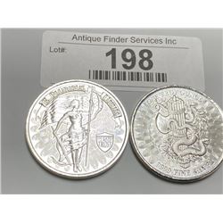 (2) 1 oz. Private Silver Rounds