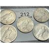 Image 2 : 5 pcs Peace Silver Dollars