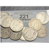Image 1 : (10) Barber Half Dollars - Mixed