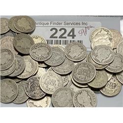 59 pcs. Barber Dimes- Better Grade