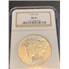Image 1 : 1928 MS 61 NGC Peace Silver Dollar