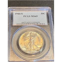 1944 s MS 65 PCGS Walking Liberty Half Dollar