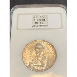 1921 Pilgrim MS 65 NGC Half Dollar
