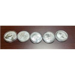 1 oz Silver Bullion 5 Nation Set