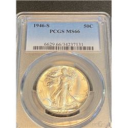1946 s MS 66 PCGS Walking Liberty Half Dollar