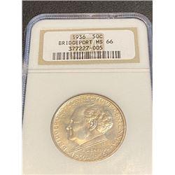 1936 Bridgeport MS 66 NGC Half Dollar