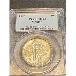1936 MS 66 PCGS Oregon Half Dollar