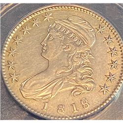 1818 / 17 Bust Half Dollar AU Grade