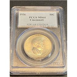 1936 Cincinnati MS 64 PCGS Half Dollar RARE!!!