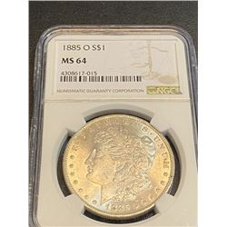 1885 o MS 64 NGC Morgan Silver dollar