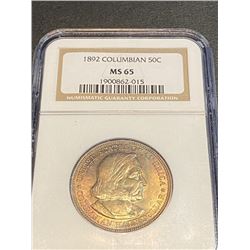 1892 MS 65 NGC Columbian Expo Half Dollar