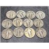 Image 1 : Lot of 12 Better Grade Standing Liberty Quarters