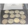 Image 2 : Lot of 12 Better Grade Standing Liberty Quarters
