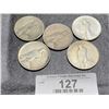 Image 2 : (5) Mixed Date Peace Silver Dollars