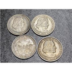 (4) Columbian Exposition Half Dollars