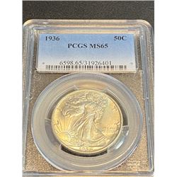 1936 MS 65 PCGS Walking Liberty Half Dollar