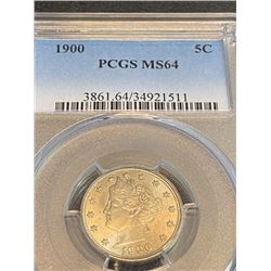 1900 MS 64 PCGS Barber Quarter RARE!