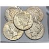 Image 1 : Lot of 5 Peace Silver Dollars