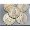 Image 2 : Lot of 5 Peace Silver Dollars