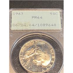 1963 PRF 64 PCGS OGR Franklin Half Dollar