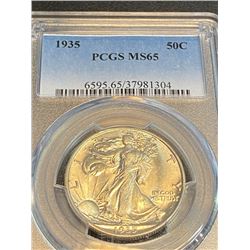 1935 MS 65 PCGS Walking Liberty Half Dollar