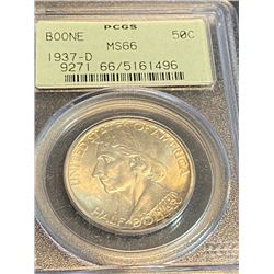 1937 d Boone MS 66 PCGS OGH