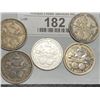 Image 2 : Lot of 5 Columbian Exposition Half Dollars