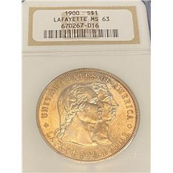 1900 Lafayette MS 63 NGC Dollar - RARE!!!