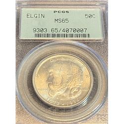 1936 Elgin MS 65 OGH PCGS  Half Dollar