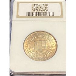 1936 York MS 65 NGC Half Dollar