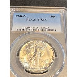 1946 s MS 65 PCGS Walking Liberty Half Dollar