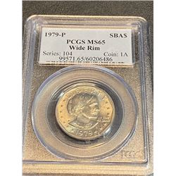 1979 P NARROW n WIDE RIM Set of 2 MS 66 SBA $1