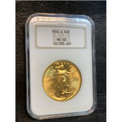 1916 s MS 63 NGC $20 Saint Gaudens BETTER DATE