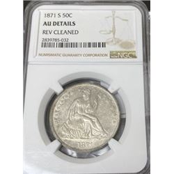 1871 S Seated Liberty Half Dollar NGC