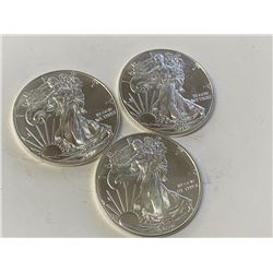 (3) US Silver Eagles - 2011-2020-2011