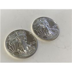 (2) 2020 US Silver Eagles -