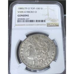1880/79 O Top 100 VAM 4 Genuine NGC Morgan $1