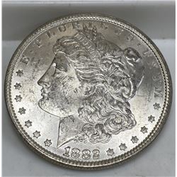 1882 P Crisp BU Morgan Silver Dollar